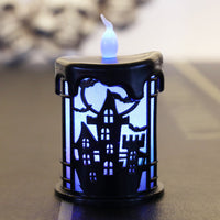 HKM-176275 Small Orange and Black Oil Lamp Prop for Halloween Scene Decoration
