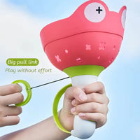 HKM-176403 String Pull Frog Flying Saucer Launcher - Outdoor Flying Toy for Kids Age 5 and Up