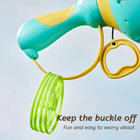 HKM-176403 String Pull Frog Flying Saucer Launcher - Outdoor Flying Toy for Kids Age 5 and Up