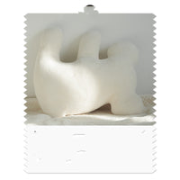 HKM-176467 Milk White Geometric Plush Throw Pillow for Bedroom Decor - 30x50cm
