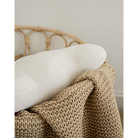 HKM-176467 Milk White Geometric Plush Throw Pillow for Bedroom Decor - 30x50cm
