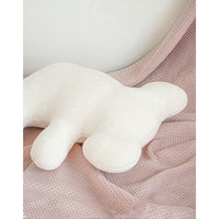 HKM-176467 Milk White Geometric Plush Throw Pillow for Bedroom Decor - 30x50cm