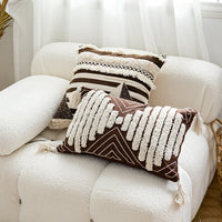 HKM-176531 Moroccan Ethnic Handmade Cotton Throw Pillow Cover - Bohemian Style, Various Sizes