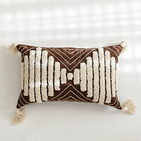 HKM-176531 Moroccan Ethnic Handmade Cotton Throw Pillow Cover - Bohemian Style, Various Sizes