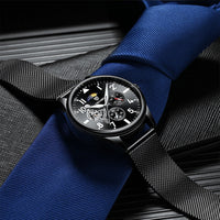 HKM-176659 Men's Mechanical Watch with Waterproof, Luminous Features and Moon Phase Indication
