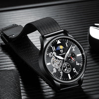HKM-176659 Men's Mechanical Watch with Waterproof, Luminous Features and Moon Phase Indication