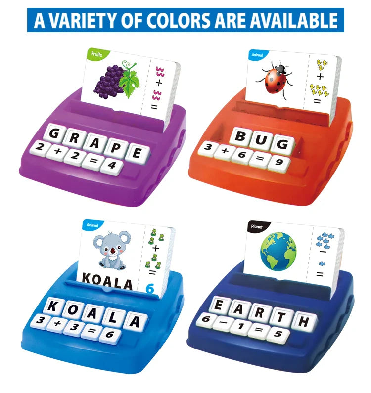 KTX-176723 2-in-1 Educational Letters and Math Learning Set for Preschoolers - Interactive Vocabulary Game