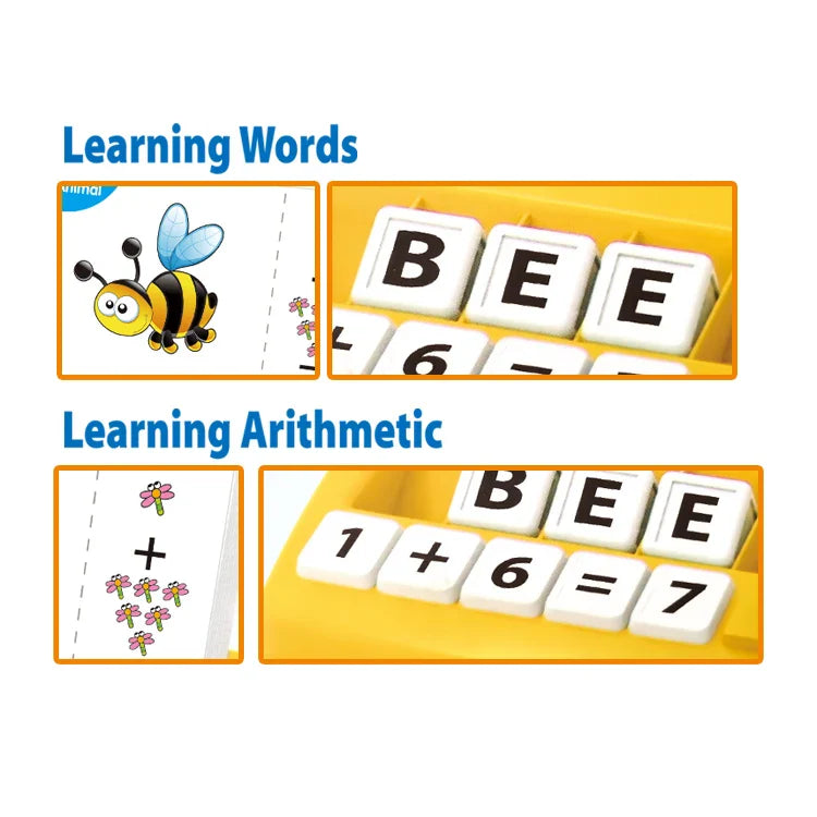 KTX-176723 2-in-1 Educational Letters and Math Learning Set for Preschoolers - Interactive Vocabulary Game