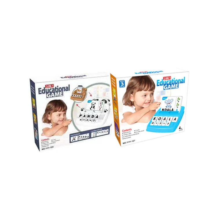KTX-176723 2-in-1 Educational Letters and Math Learning Set for Preschoolers - Interactive Vocabulary Game