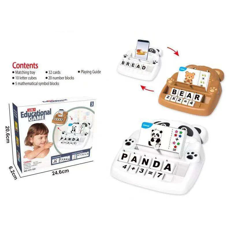 KTX-176723 2-in-1 Educational Letters and Math Learning Set for Preschoolers - Interactive Vocabulary Game