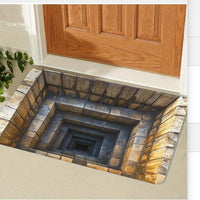 HKM-176787 3D Visual Effect Non-slip Bathroom Mat - Absorbent Crystal Velvet, Multiple Sizes & Patterns