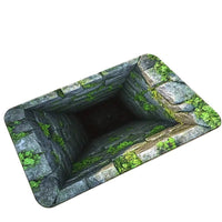 HKM-176787 3D Visual Effect Non-slip Bathroom Mat - Absorbent Crystal Velvet, Multiple Sizes & Patterns