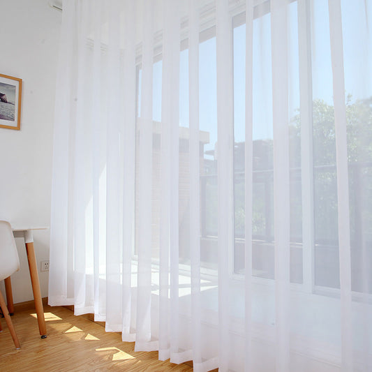 HKM-176851 Modern Thin Window Gauze Curtain - Light-Filtering Vertical Design, Multiple Sizes Available