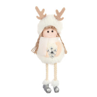 HKM-176915 Plush Christmas Angel Pendant Decoration - 17x6cm Semi-Manual Craft