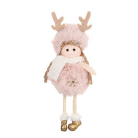 HKM-176915 Plush Christmas Angel Pendant Decoration - 17x6cm Semi-Manual Craft