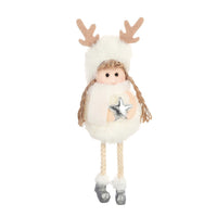 HKM-176915 Plush Christmas Angel Pendant Decoration - 17x6cm Semi-Manual Craft