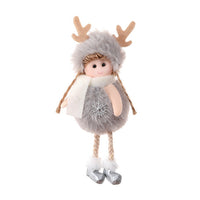 HKM-176915 Plush Christmas Angel Pendant Decoration - 17x6cm Semi-Manual Craft