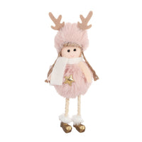 HKM-176915 Plush Christmas Angel Pendant Decoration - 17x6cm Semi-Manual Craft