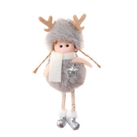 HKM-176915 Plush Christmas Angel Pendant Decoration - 17x6cm Semi-Manual Craft