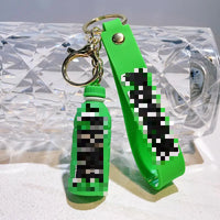 HKM-176979 Cute Energy Drink Bottle Keychain Charm for Bags and Keys, Unisex PVC Silicone Pendant, Fun Gift for All Ages