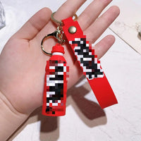 HKM-176979 Cute Energy Drink Bottle Keychain Charm for Bags and Keys, Unisex PVC Silicone Pendant, Fun Gift for All Ages
