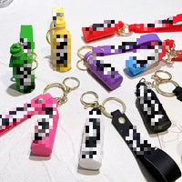 HKM-176979 Cute Energy Drink Bottle Keychain Charm for Bags and Keys, Unisex PVC Silicone Pendant, Fun Gift for All Ages
