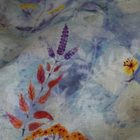 HKM-176979 Natural Pure Ramie Digital Print Fabric - 140cm Wide, 100% Ramie, Available in Multiple Lengths
