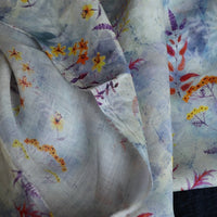 HKM-176979 Natural Pure Ramie Digital Print Fabric - 140cm Wide, 100% Ramie, Available in Multiple Lengths