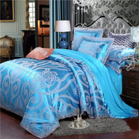 HKM-176979 Tencel Modal Satin Jacquard Bedding Set - 4-Piece Romantic Lace Collection