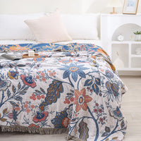 HKM-177299 Cotton Sofa Cover with Floral and Plant Design, 200cm x 230cm