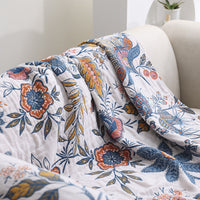 HKM-177299 Cotton Sofa Cover with Floral and Plant Design, 200cm x 230cm