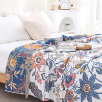 HKM-177299 Cotton Sofa Cover with Floral and Plant Design, 200cm x 230cm