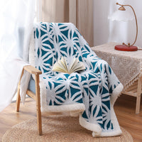 HKM-177299 Double Layer Jacquard Cashmere Blanket in Various Colors and Sizes