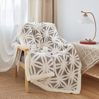 HKM-177299 Double Layer Jacquard Cashmere Blanket in Various Colors and Sizes