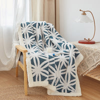 HKM-177299 Double Layer Jacquard Cashmere Blanket in Various Colors and Sizes