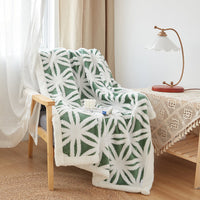 HKM-177299 Double Layer Jacquard Cashmere Blanket in Various Colors and Sizes