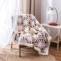 HKM-177299 Double Layer Jacquard Cashmere Blanket in Various Colors and Sizes