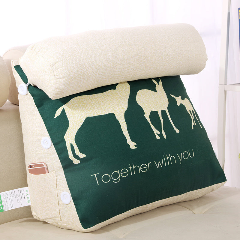 HKM-177363 Cartoon Triangle Neck Protection Pillow - Removable and Washable for Cozy Bedroom Comfort