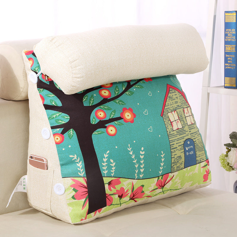 HKM-177363 Cartoon Triangle Neck Protection Pillow - Removable and Washable for Cozy Bedroom Comfort