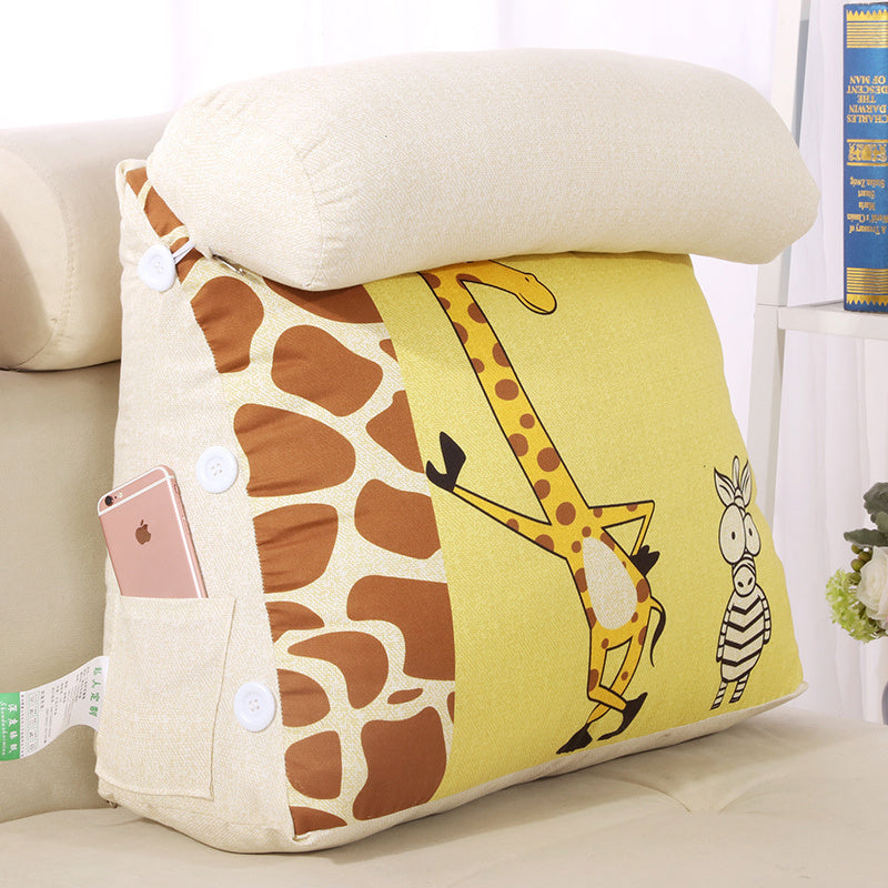 HKM-177363 Cartoon Triangle Neck Protection Pillow - Removable and Washable for Cozy Bedroom Comfort