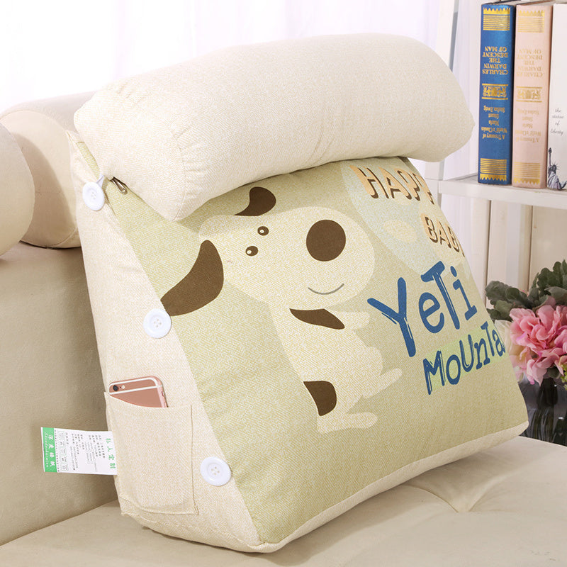 HKM-177363 Cartoon Triangle Neck Protection Pillow - Removable and Washable for Cozy Bedroom Comfort
