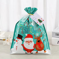 HKM-177427 Christmas Gift Drawstring Bags - Aluminum Foil, 5 Large, 8 Medium, 10 Small Pack
