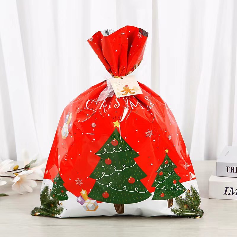 HKM-177427 Christmas Gift Drawstring Bags - Aluminum Foil, 5 Large, 8 Medium, 10 Small Pack