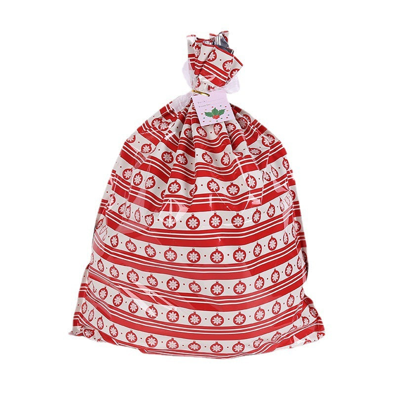 HKM-177427 Christmas Gift Drawstring Bags - Aluminum Foil, 5 Large, 8 Medium, 10 Small Pack