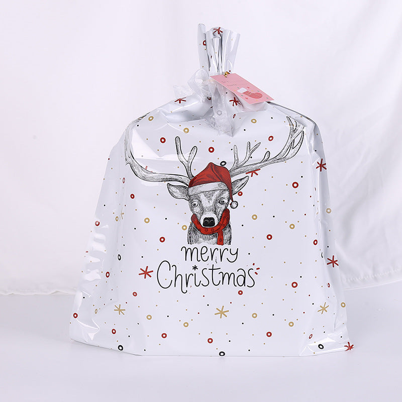 HKM-177427 Christmas Gift Drawstring Bags - Aluminum Foil, 5 Large, 8 Medium, 10 Small Pack