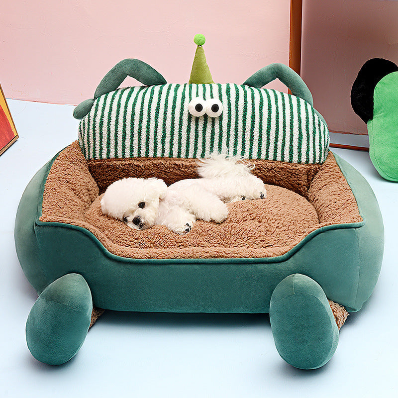 HKM-177427 Universal Washable Pet Kennel for All Seasons - Cozy Cloth Dog Bed in Rock Cool Cover - Available in Multiple Sizes