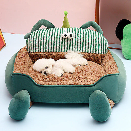 HKM-177427 Universal Washable Pet Kennel for All Seasons - Cozy Cloth Dog Bed in Rock Cool Cover - Available in Multiple Sizes