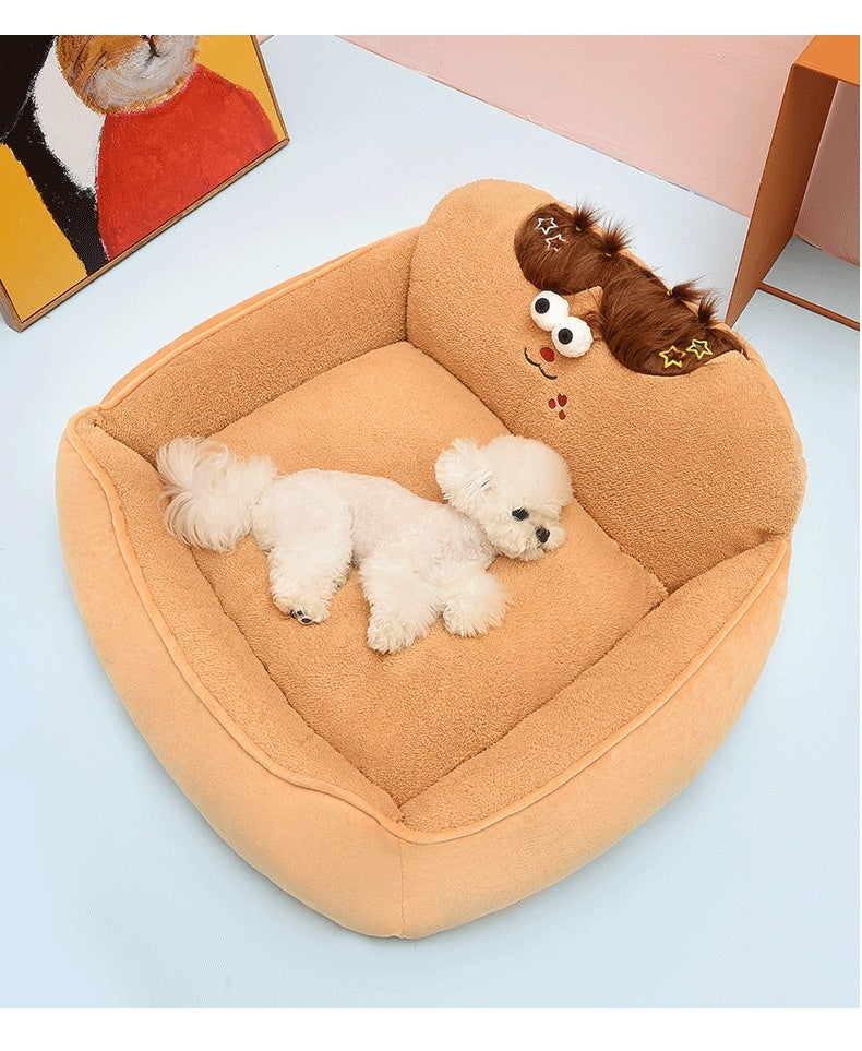 HKM-177427 Universal Washable Pet Kennel for All Seasons - Cozy Cloth Dog Bed in Rock Cool Cover - Available in Multiple Sizes