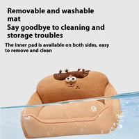 HKM-177427 Universal Washable Pet Kennel for All Seasons - Cozy Cloth Dog Bed in Rock Cool Cover - Available in Multiple Sizes