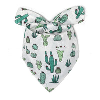 HKM-177619 Summer Pet Scarf with Floral and Cactus Patterns for Dogs - Available in Sizes S, M, L